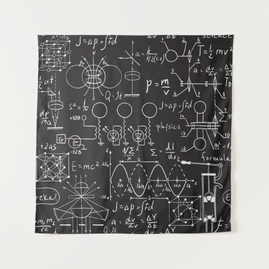 Tenture Formules scientifiques : Patte de calcul du tablea (Devant)