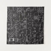 Tenture Formules scientifiques : Patte de calcul du tablea (Devant (Horizontal))