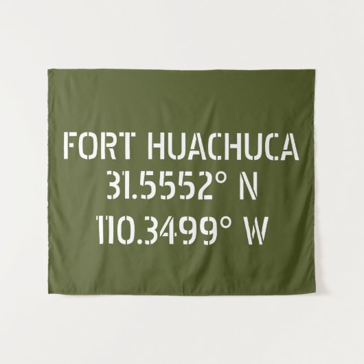 Tenture Fort Huachuca Latitude Longitude (Devant (Horizontal))