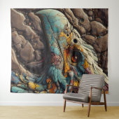 Tenture Fossile D'Un Oiseau Extinct Dans Les Rochers - Art (En situation (horizontale))