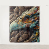 Tenture Fossile D'Un Oiseau Extinct Dans Les Rochers - Art (Devant)