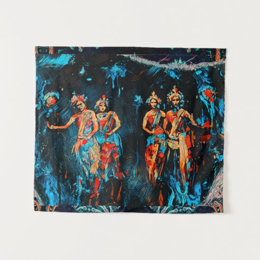 Tenture Four Space Dancers Art (Devant (Horizontal))