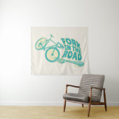 Tenture Fourche dans la rue Funny vélo (En situation (horizontale))