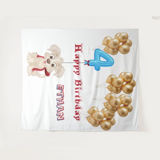 Tenture Fourth Birthday  (Devant (Horizontal))