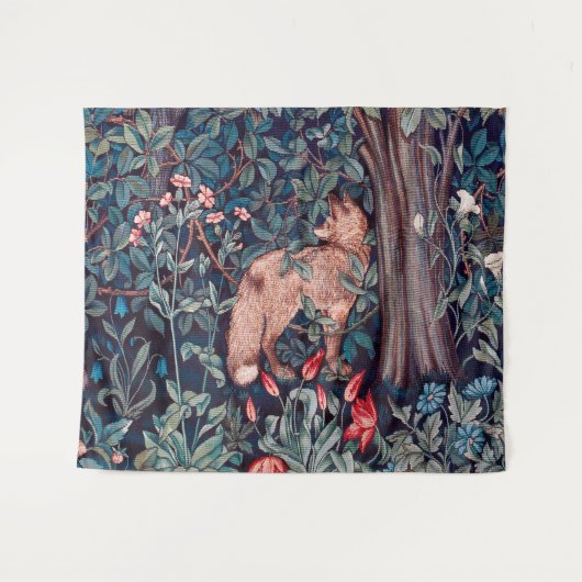 Tenture Fox dans la forêt, William Morris (Devant (Horizontal))
