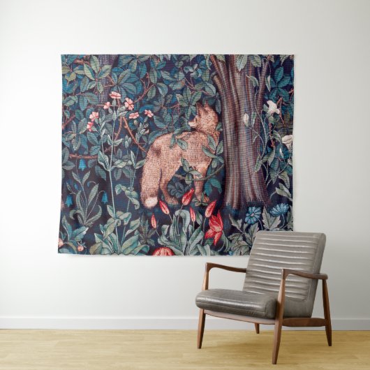 Tenture Fox dans la forêt, William Morris (En situation (horizontale))