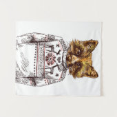 Tenture Fox habillé rusé (Devant (Horizontal))