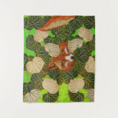 TENTURE FOX ROUGE PARMI LES FEUILLES VERTS ET LE FOLIAGE (Devant)