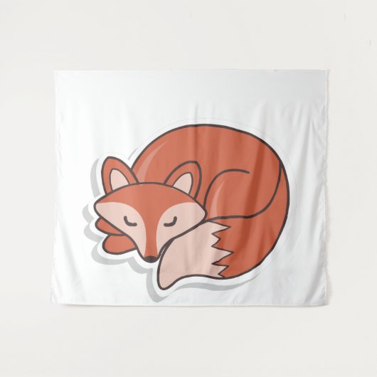 Tenture Fox Sleep (Devant (Horizontal))
