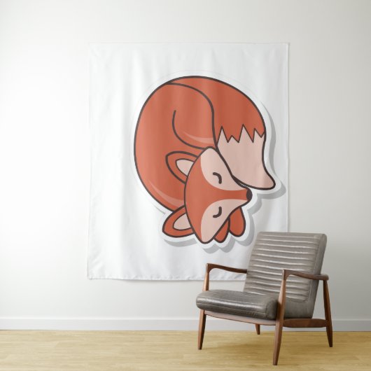 Tenture Fox Sleep (En situation)