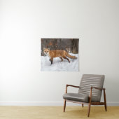 Tenture Fox Sur Neige (En situation (horizontale))