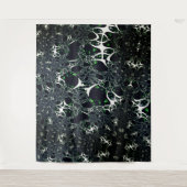 Tenture Fracale blanche imparfaite sur l'espace noir, tric (Devant)