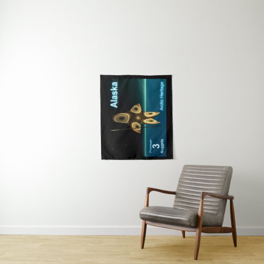 Tenture Fractal Inuit Hunter - Alaska Postage (En situation)