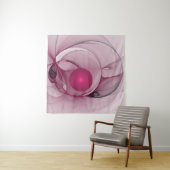 Tenture Fractal, moderne Berry Abstrait Art rose (En situation (horizontale))