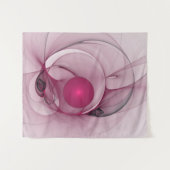 Tenture Fractale Balançant, Art Abstrait Moderne Rose de B (Devant (Horizontal))