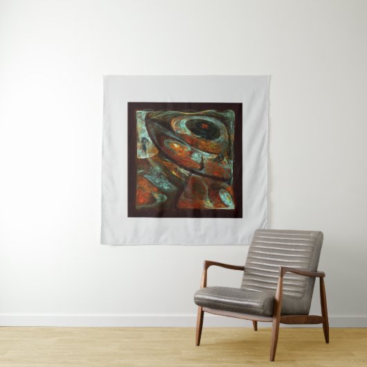 Tenture Fractionner l'art Abstrait (En situation (horizontale))