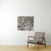 Tenture Fragment de pierre noir et gris (En situation (horizontale))