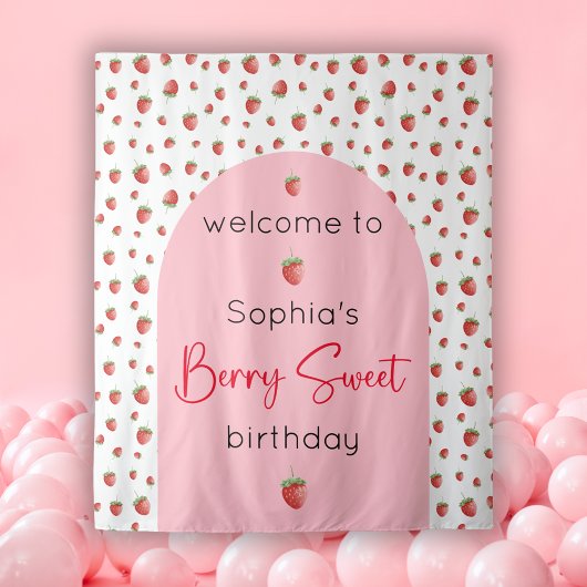 Tenture Fraise Birthday Berry Sweet