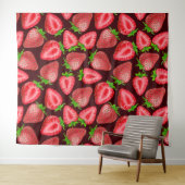 Tenture Fraises (En situation (horizontale))