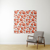 Tenture Fraises rouges Arrière - plan blanc sans joint (En situation (horizontale))
