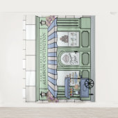 Tenture Français, Baby shower garçon Photobooooth fond d'é (Devant)