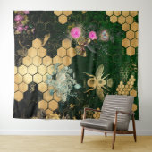 Tenture française chic, victorienne, abeille, florale, feu (En situation (horizontale))