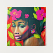 Tenture Frédéricka Abstraite Africaine Américaine (Devant)