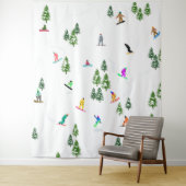 Tenture Freeride Snowboarder Illustration de snowboard (En situation)