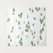 Tenture Freeride Snowboarder Illustration de snowboard (Devant)