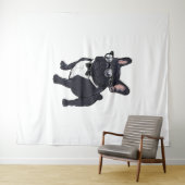 Tenture Frenchie dans Tuxedo avec lunettes (En situation (horizontale))