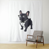 Tenture Frenchie dans Tuxedo avec lunettes (En situation)