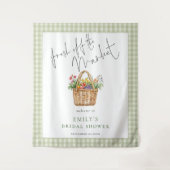 Tenture Fresh off the Market Sage Gingham Welcome (Devant)