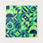 Tenture Fresque géométrique : design vintage moderne. (Devant (Horizontal))