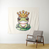 Tenture Frog Prince in Gold Crown Fairytale Nursery Room (En situation (horizontale))