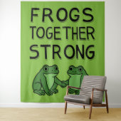Tenture Frogs Together Strong Portland Frog Protest (En situation)