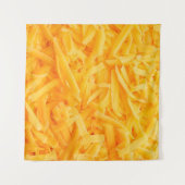 Tenture fromage cheddar râpé vue du haut (Devant (Horizontal))