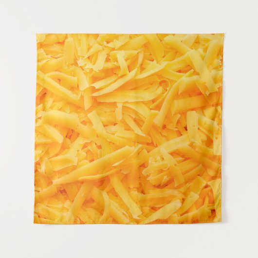 Tenture fromage cheddar râpé vue du haut (Devant)
