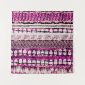Tenture Frontière ethnique de Fuchsia Abstraite (Devant (Horizontal))