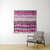 Tenture Frontière ethnique de Fuchsia Abstraite (En situation (horizontale))
