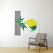 Tenture Fruit citron Jardin Plante rayures (En situation (horizontale))