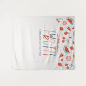 Tenture Fruit de 2e anniversaire rouge été fête des enfant (Devant (Horizontal))