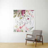 Tenture Fruit de l'Esprit rose floral (En situation (horizontale))