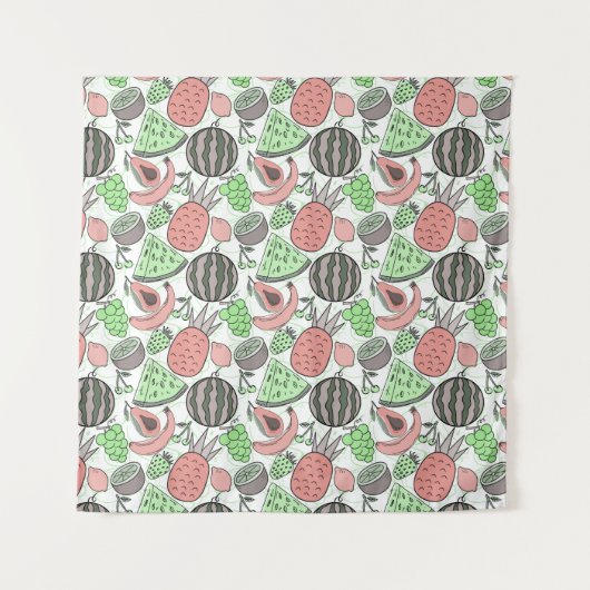 Tenture Fruit motif transparent | motif de surface de frui (Devant)