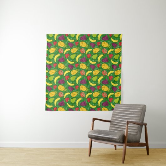 Tenture Fruit motif transparent | motif de surface de frui (En situation (horizontale))