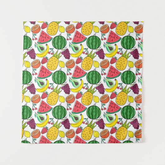Tenture Fruit motif transparent | motif de surface de frui (Devant)