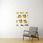 Tenture fruit orange avec patte blanche arrière - plan san (En situation)