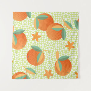 Tenture Fruit orange exotique : Vintage tropical.