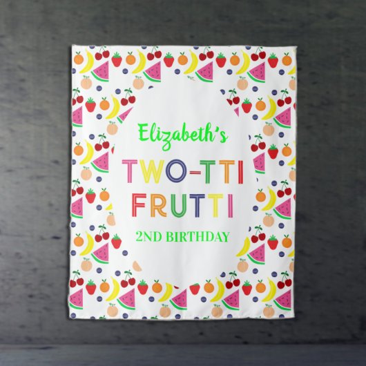 Tenture Fruits à deux tti Frutti 2e anniversaire