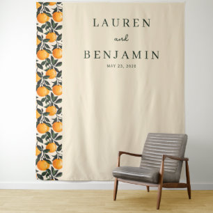 Tenture Fruits Citriques Beige Gai