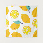 Tenture Fruits citrons sans couture motif (Devant (Horizontal))
